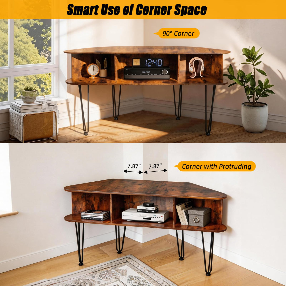 Corner TV Stand with Storage T260193