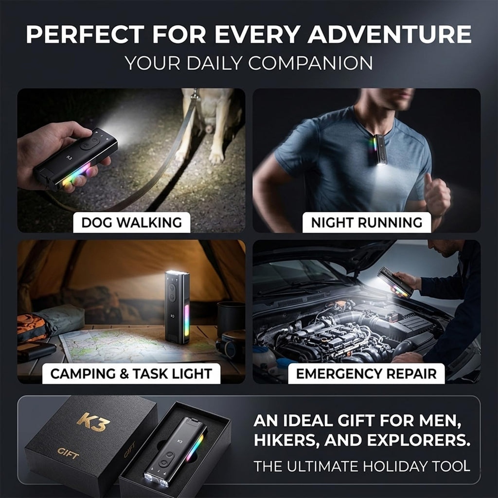 800 Lumens Rechargeable EDC Keychain Flashlight with UV & Red LED I14005