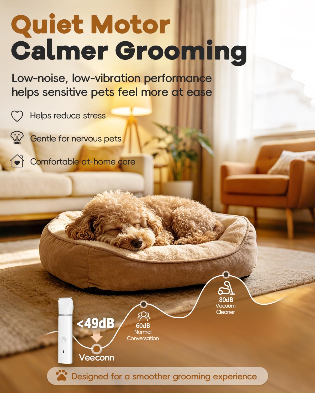 4 in 1 Dog Clippers Grooming Kit with Paw Hair Trimmer I991