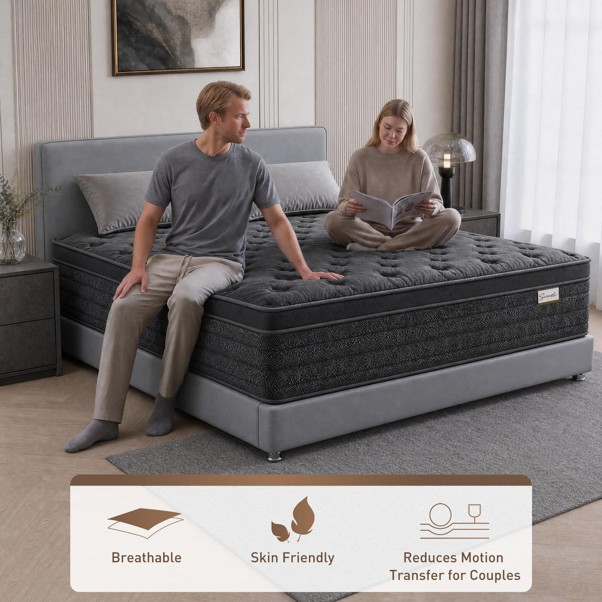 12 Inch Full Size Hybrid Mattress Y769
