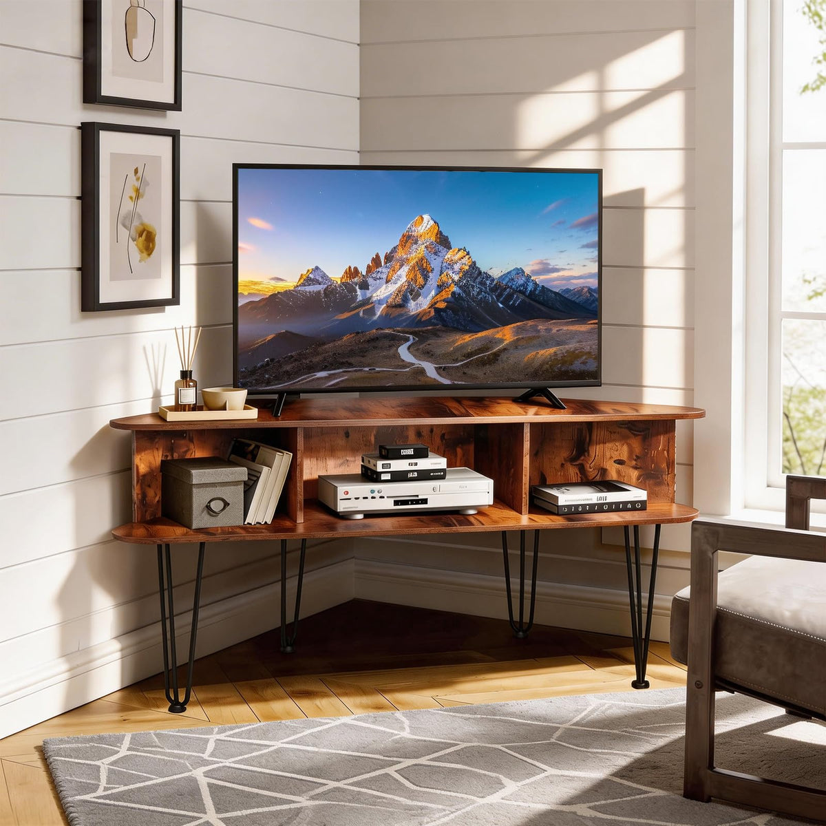 Corner TV Stand with Storage T260193