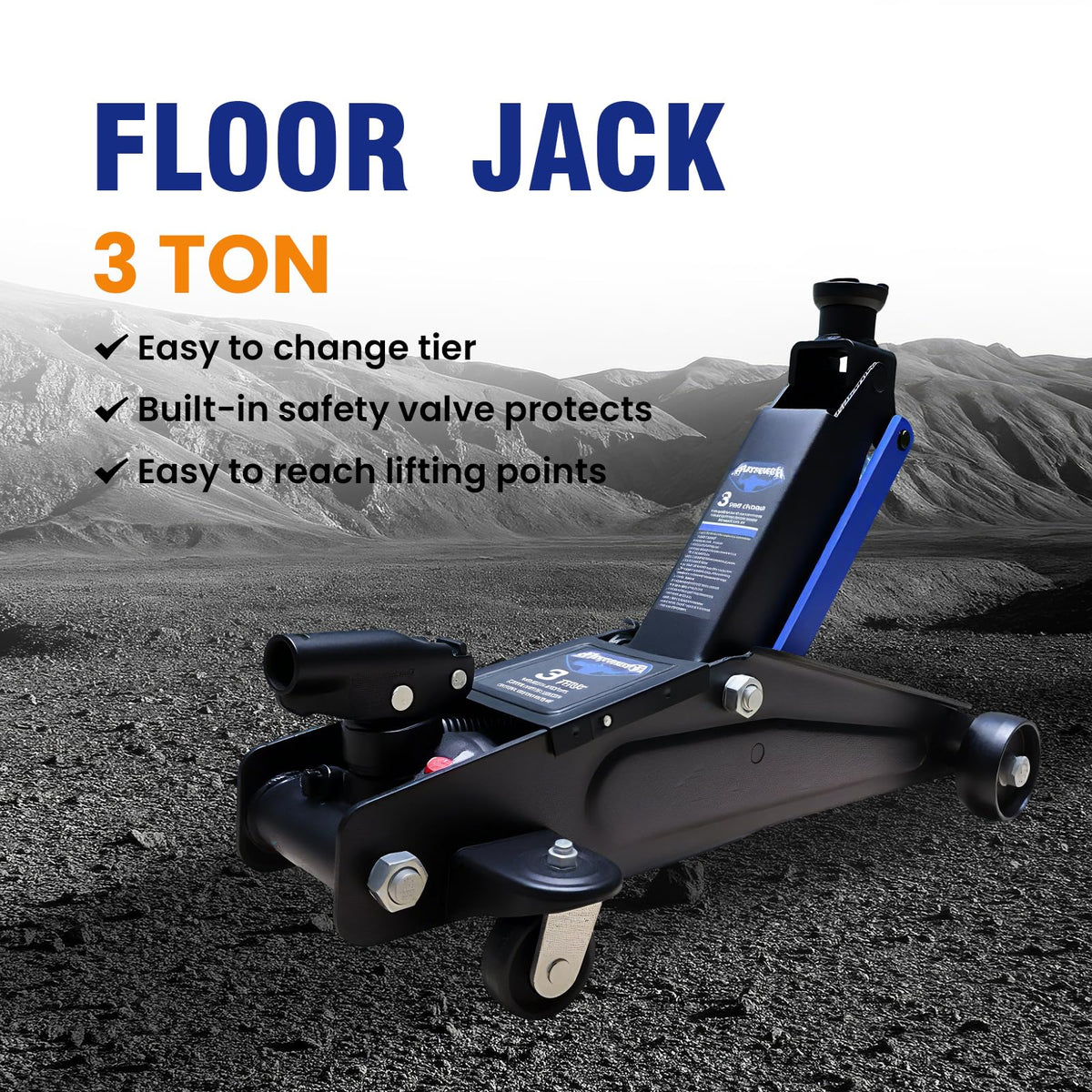 3 Ton Floor Jack with Wheels G14710