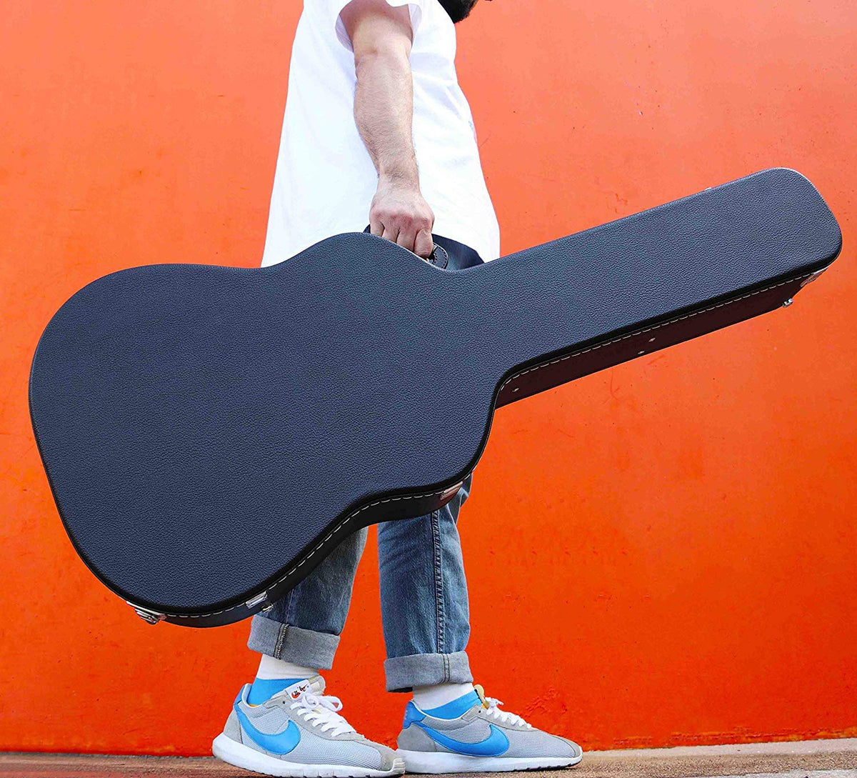 Black Acoustic Guitar Hardshell Case with Accessory Compartment W89522