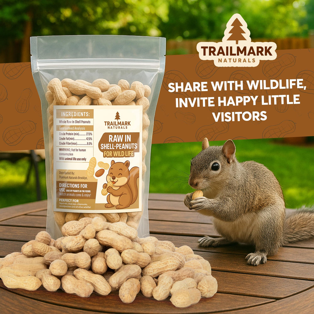 Raw Peanuts in Shell for Squirrels and Birds X17098