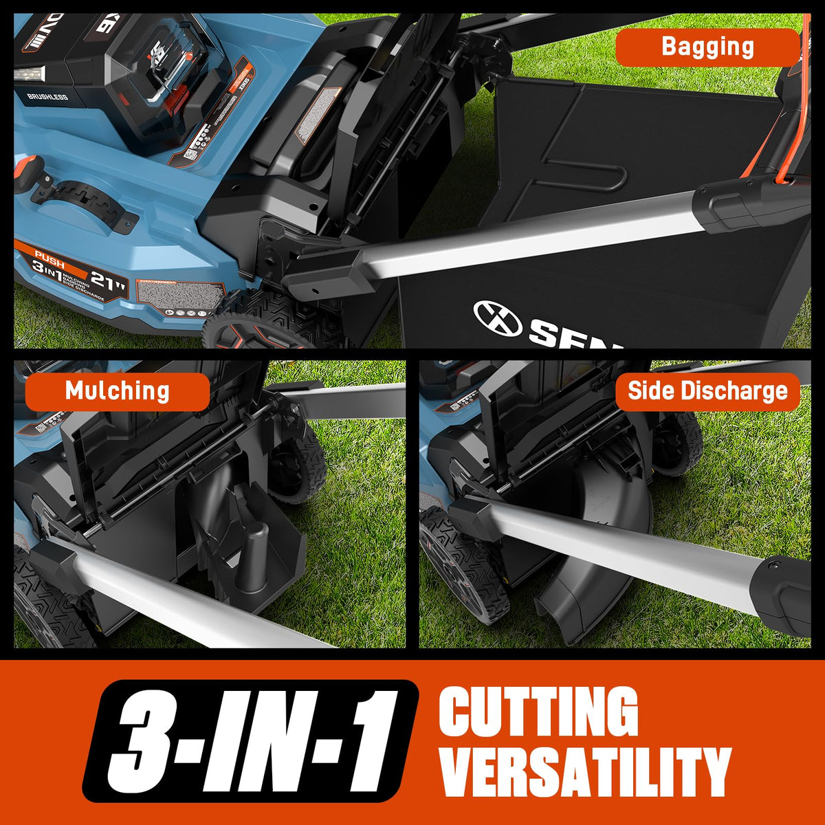 60 Volt Max 21-Inch Cordless Push Lawn Mower E6429