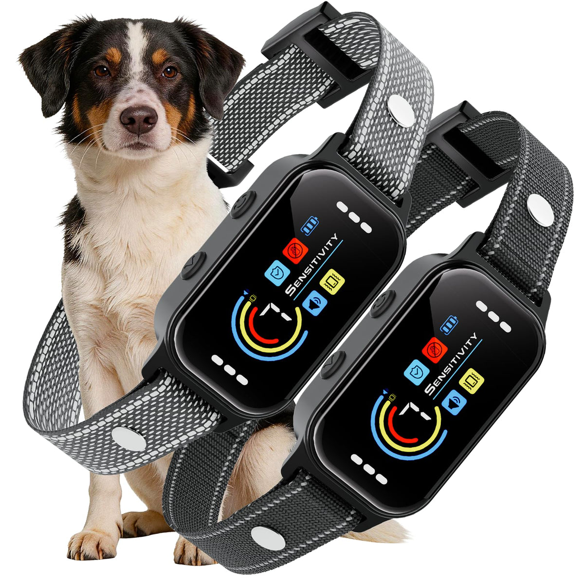 Dog Bark Collar 2 Pack, 7 Sensitivity Levels, 5 Training Modes B464760