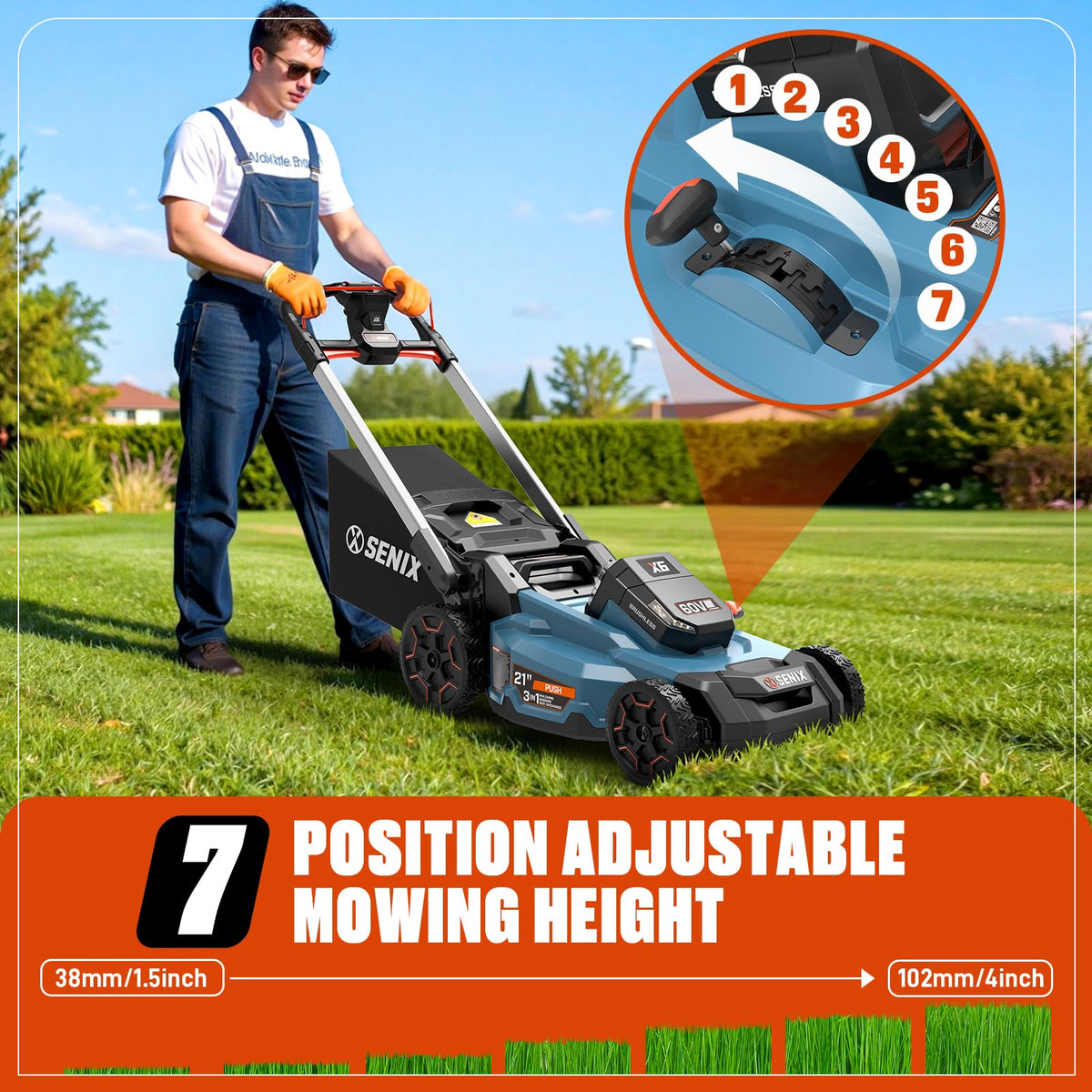 60 Volt Max 21-Inch Cordless Push Lawn Mower E6429
