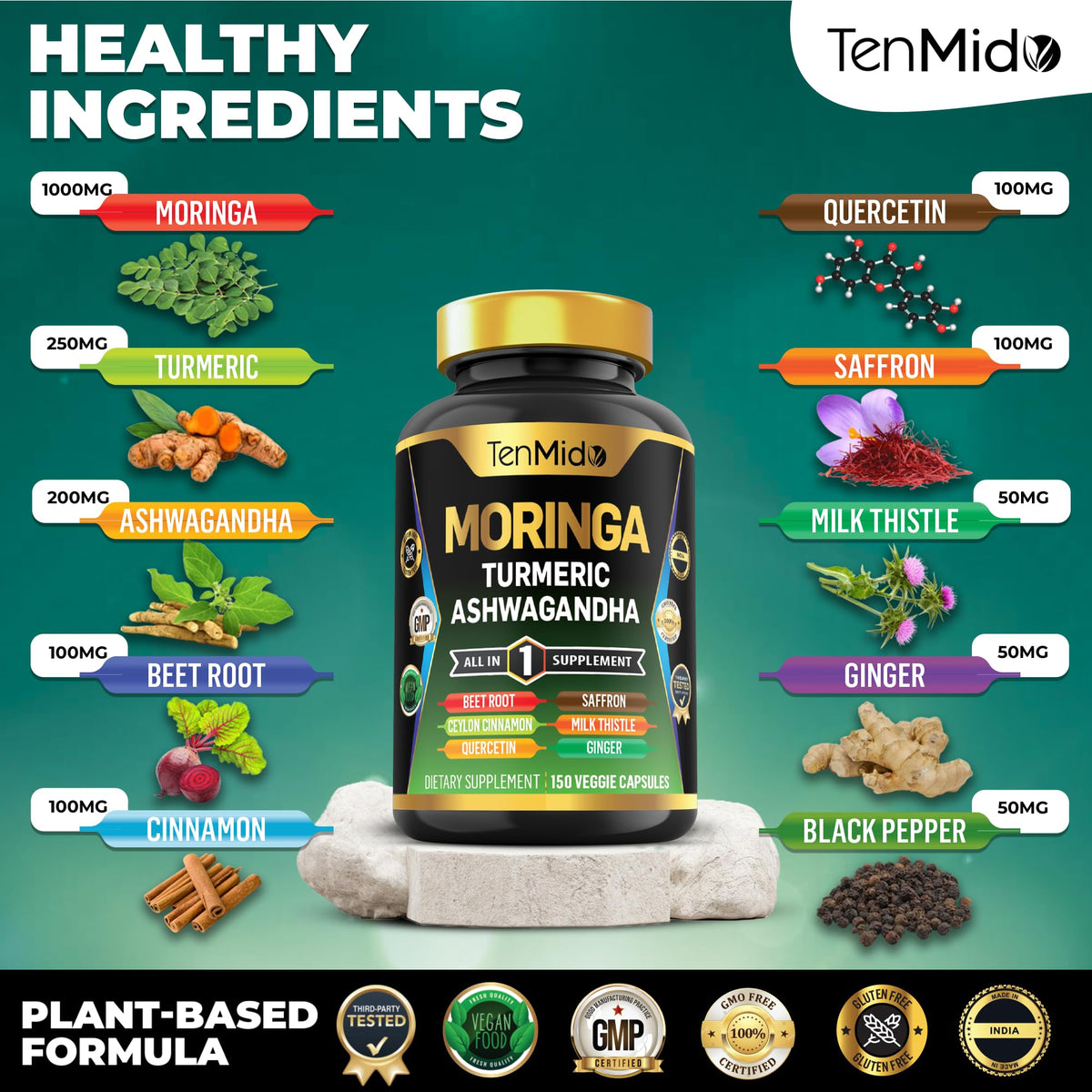 Moringa Oleifera 10in1 Formula 150 Capsules J580156