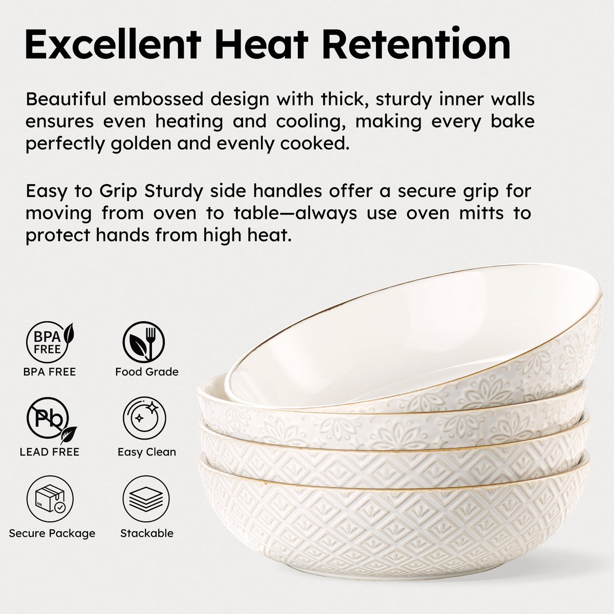 36 oz Set of 4 Ceramic Pasta Bowl K985