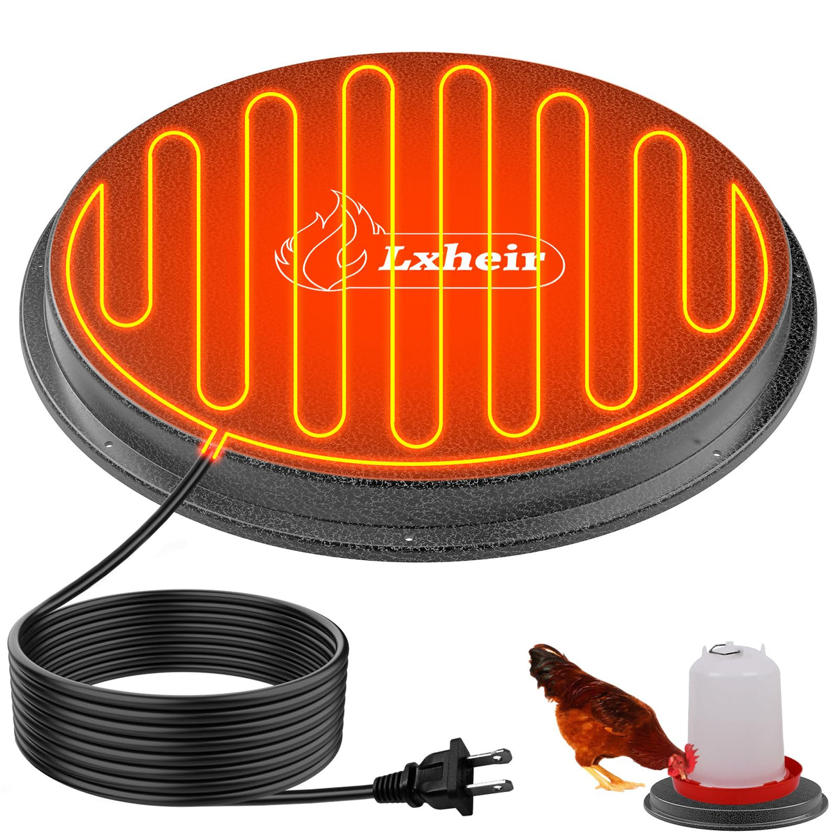Metal Chicken Water Heater with Thermostat S1071