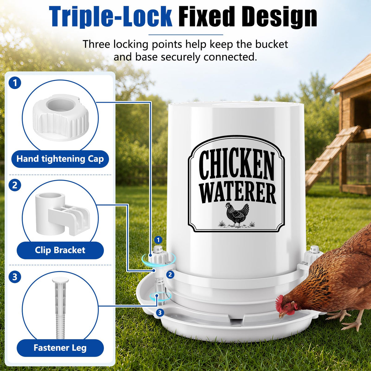 Chicken Waterer for 5 Gallon Bucket F267