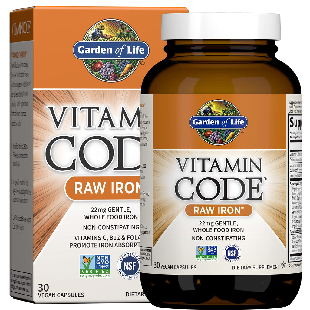 Vitamin Code Raw Iron Supplement, 30 Capsules T91146