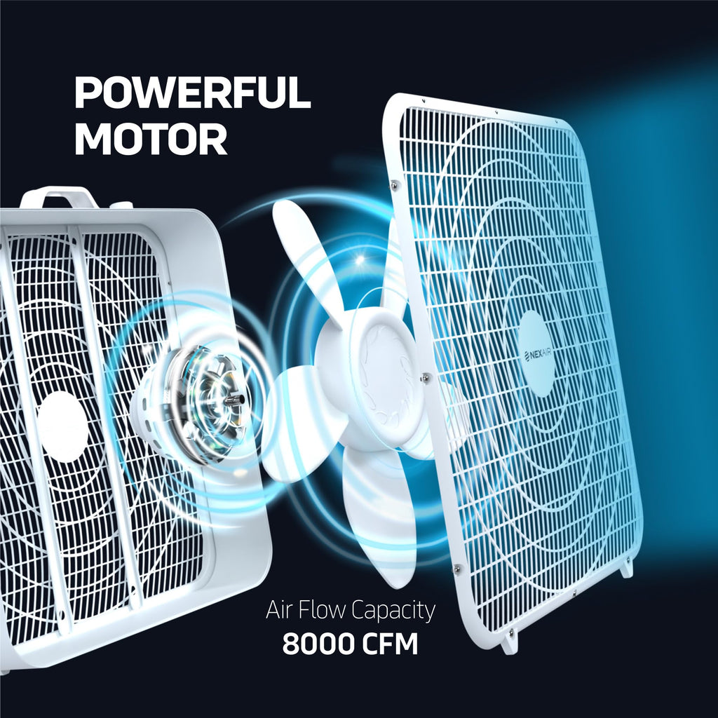 20" 3 Speed Floor Box Fan with Child Safety Grill G62190
