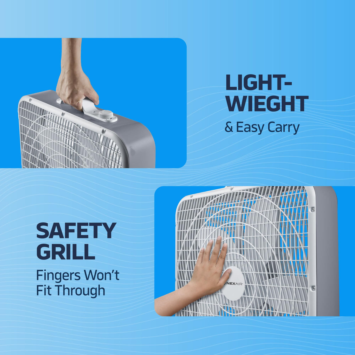 20" 3 Speed Floor Box Fan with Child Safety Grill G62190