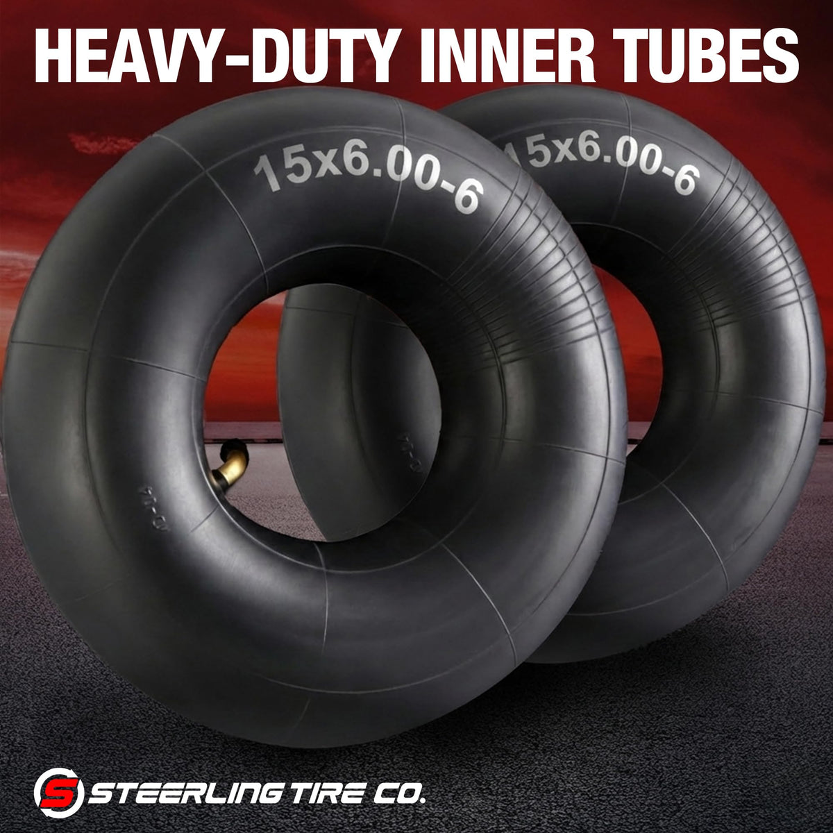 15x6.00-6" Inner Tubes, 2 Pack with TR-13 Straight Valve Stem L729