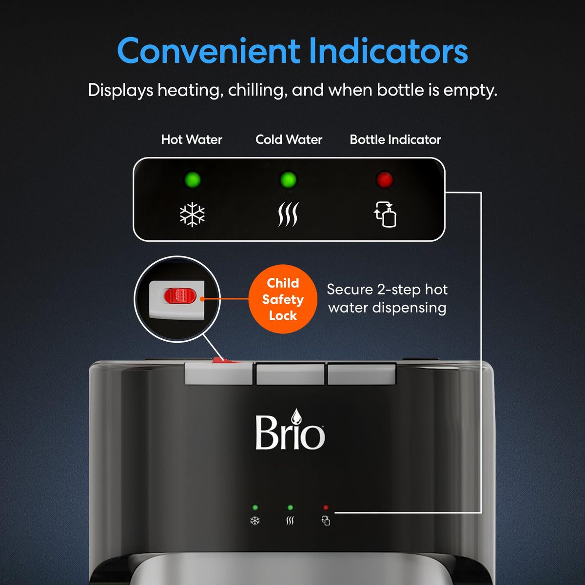 Bottom Loading Water Cooler Dispenser for 5 Gallon Bottles Z3320