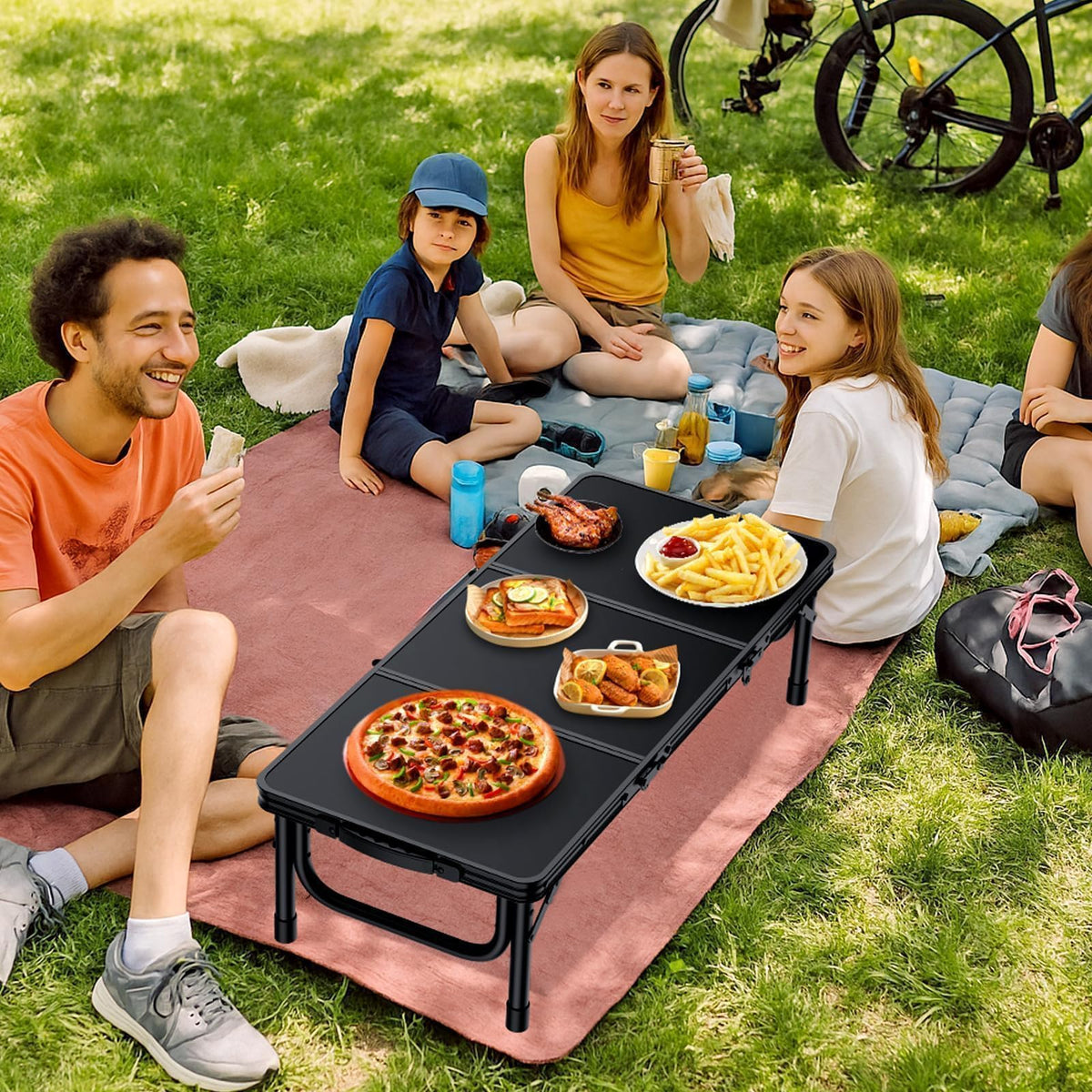 Black Folding Picnic Table V101518