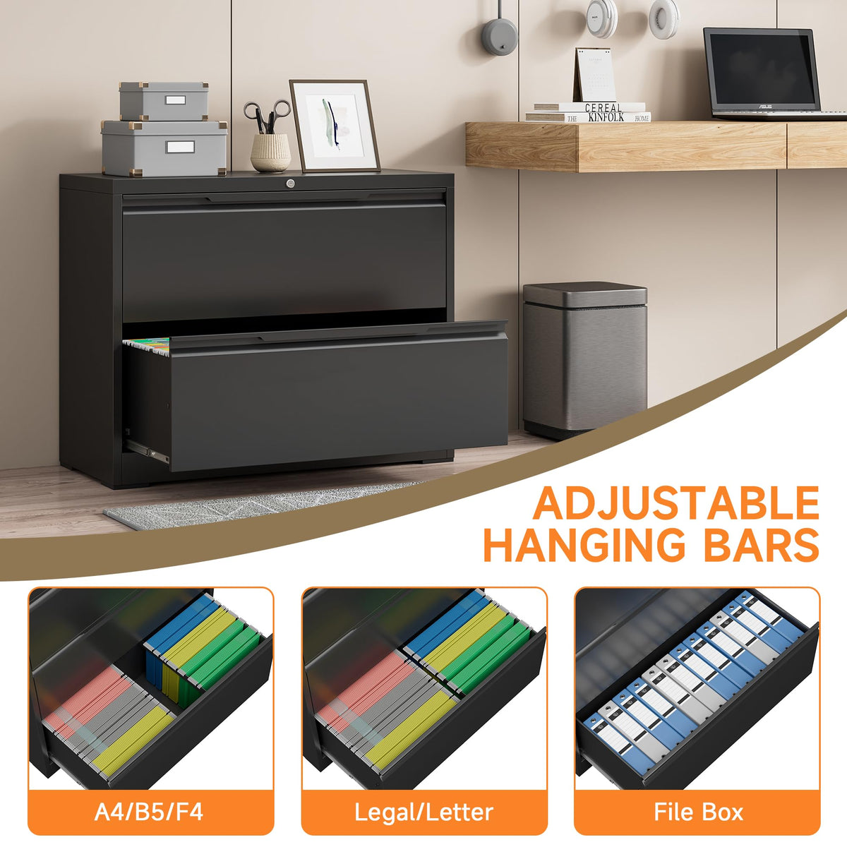 Metal File Cabinet with Lock, 2 Drawer G5480