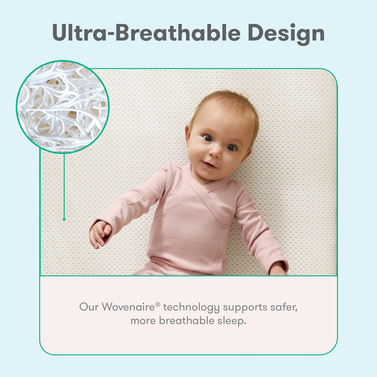 Mini Crib Mattress Breathable Washable Q2884