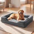 Waterproof Orthopedic Dog Bed with Bolster G3967