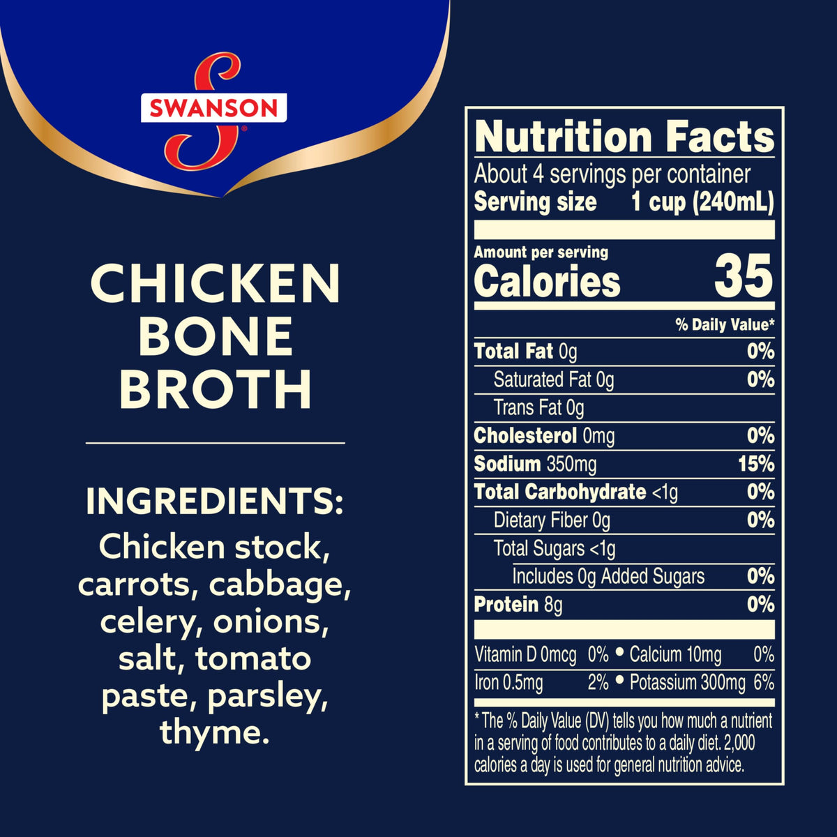 Chicken Bone Broth 32 oz Carton Pack of 2 I1523