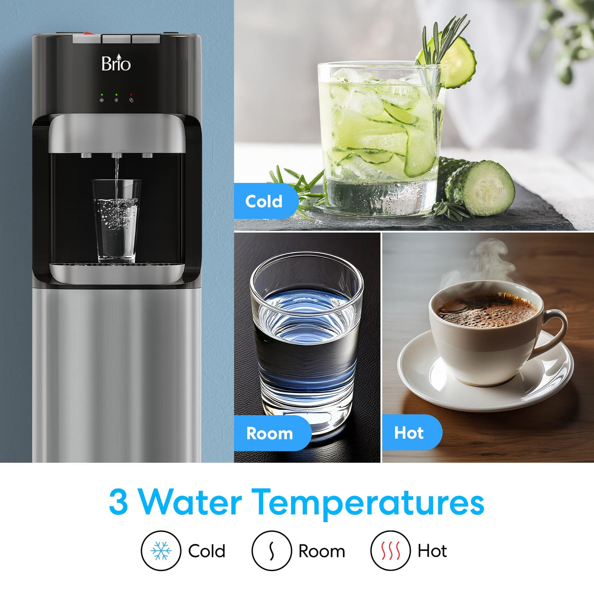 Bottom Loading Water Cooler Dispenser for 5 Gallon Bottles Z3320