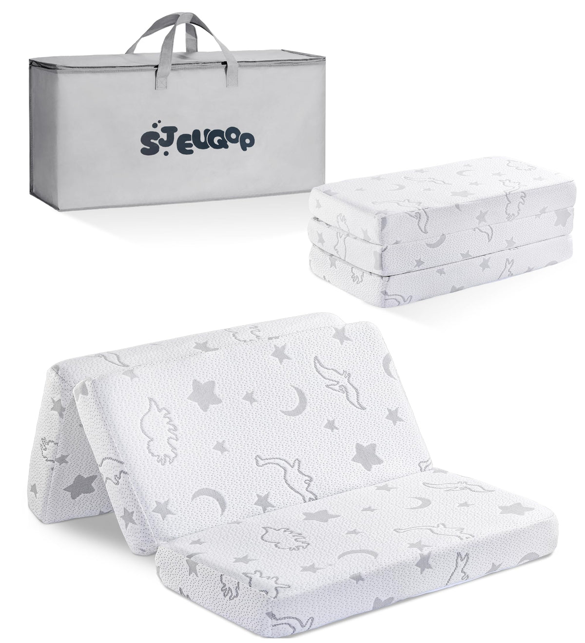 Trifold Pack and Play Mattress 38"x26" Dual Sided Memory Foam with Carry Bag V65124