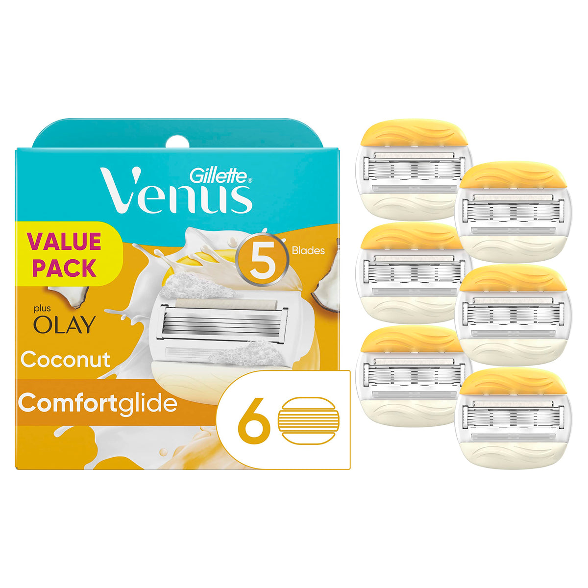 6 Count Womens Razor Blade Refills O459