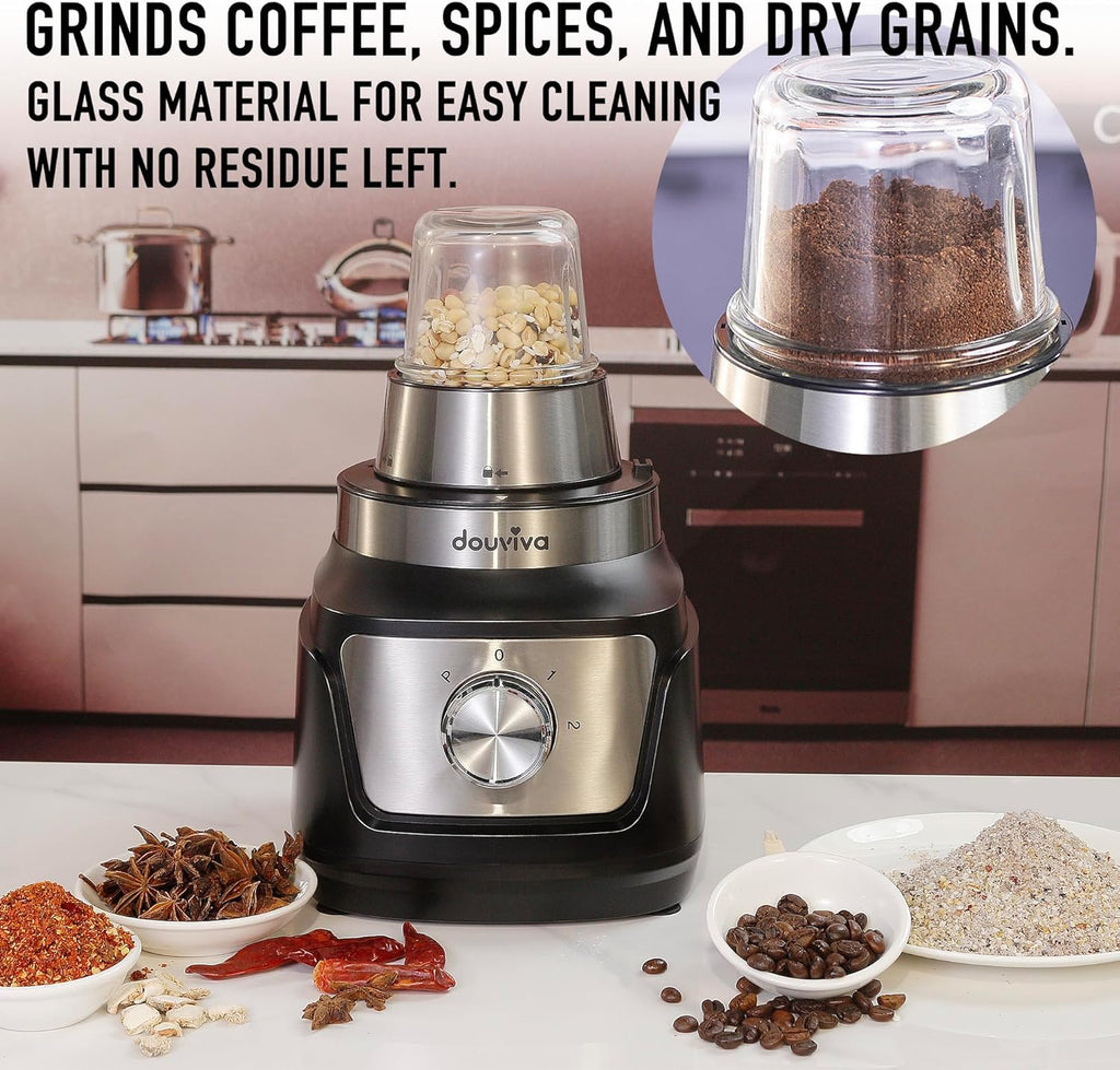 8-Cup Food Processor & Blender Combo, 1000W, Black F535
