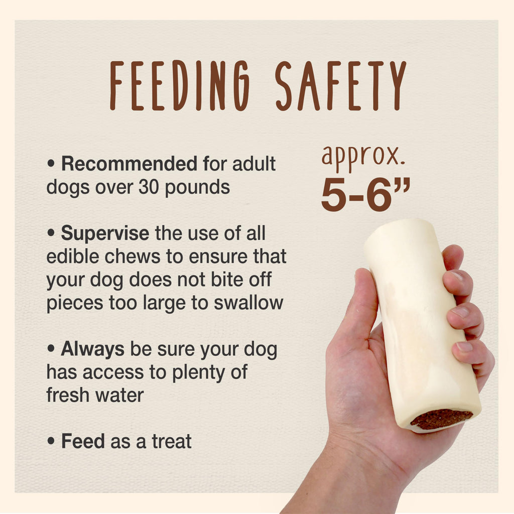 Peanut Butter Flavor Large Stuffed Shin Bones for Dogs G6278