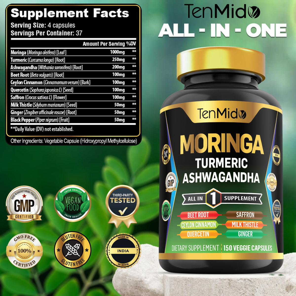 Moringa Oleifera 10in1 Formula 150 Capsules J580156