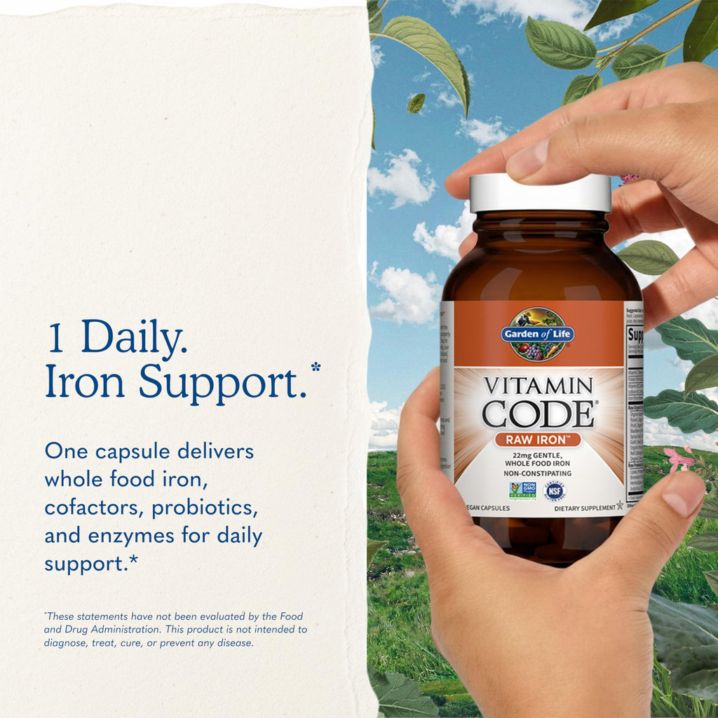 Vitamin Code Raw Iron Supplement, 30 Capsules T91146