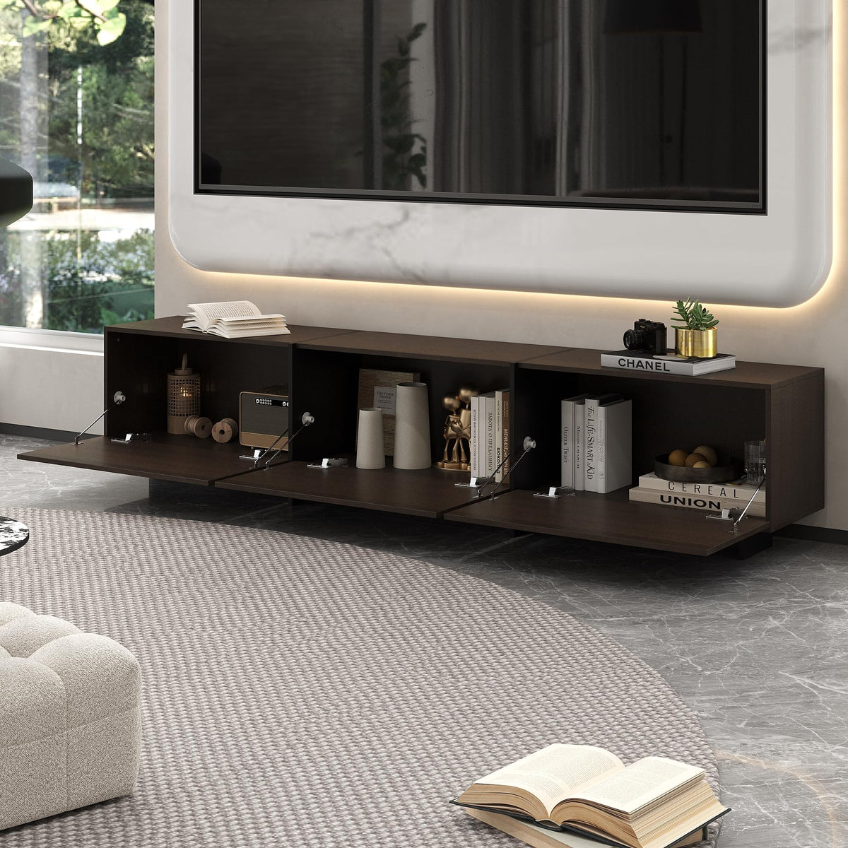 Brown TV Stand with 3 Drawers N5146