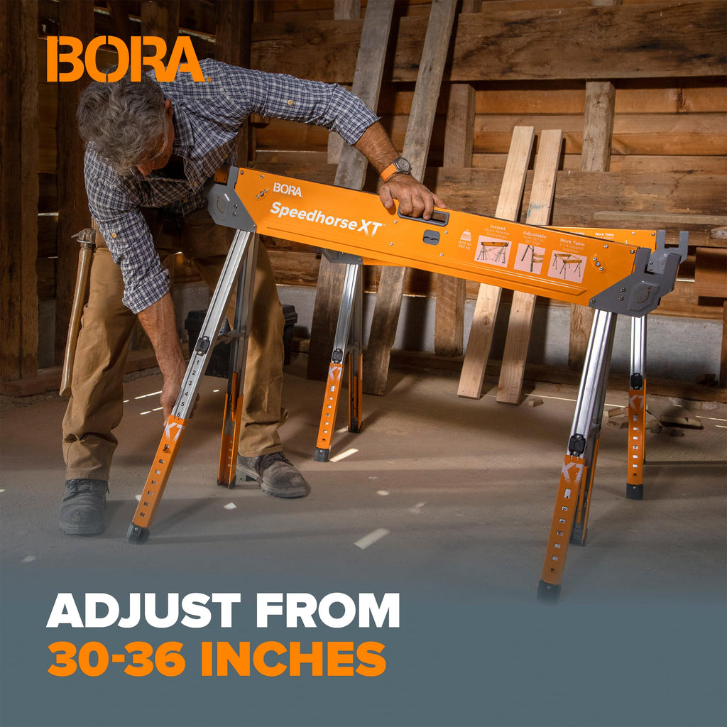 2 Pack Adjustable Folding Heavy Duty Sawhorse N509944